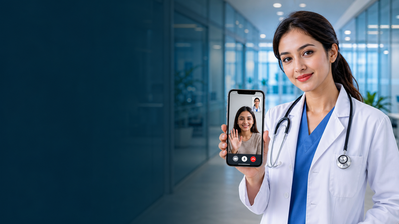 Doctor providing online telehealth consultation in Nepal
